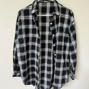 black and white flannel